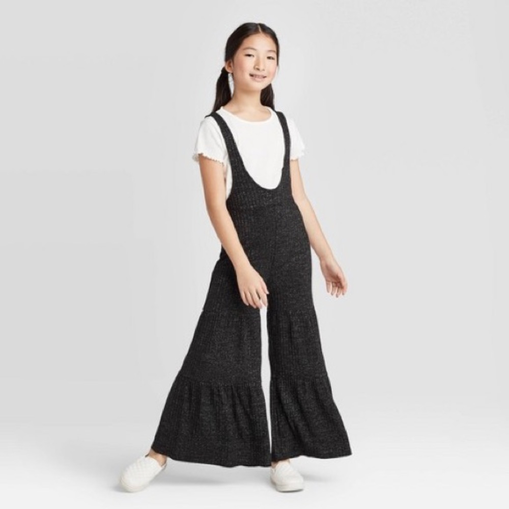 NEW Girls Black Jumpsuit XS L XL 4 5 10 12 14 16
